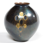Antique Hammered Bronze Vase with Box