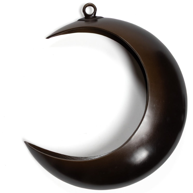 Japanese Antique Bronze Hanging Moon Vase