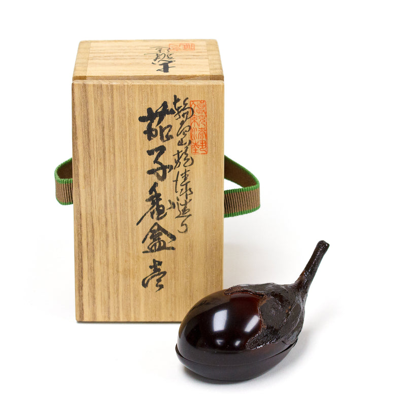 Eggplant Shaped Kogo | Japanese Incense Storage Container