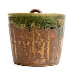 Ceramic Oribe Well Bucket Flower Vase