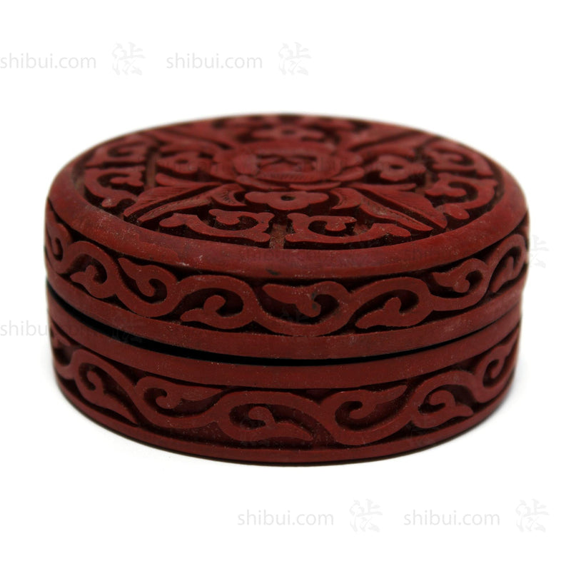Cinnabar Kogo | Japanese Incense Storage Container