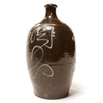 Tokkuri Sake Bottle -  Antique Japanese Rice Wine Bottle