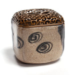 Kuro Oribe Koro Incense Burner