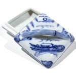 Ceramic Kogo with Sumida River Motif | Japanese Incense Storage Container