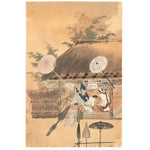 The Craftsmen's Life - Umbrella Makers | Antique Japanese Wood Block Print