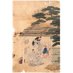 The Craftsmen's Life - Sculpture of Buddhist Image | Antique Japanese Wood Block Print