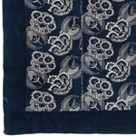 4-panel Katazome Futonji with Crane and Tortise Motif