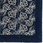 4-panel Katazome Futonji with Crane and Tortise Motif