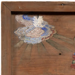 Japanese Antique Hand-painted Ema of a Cloud and Offering Tray