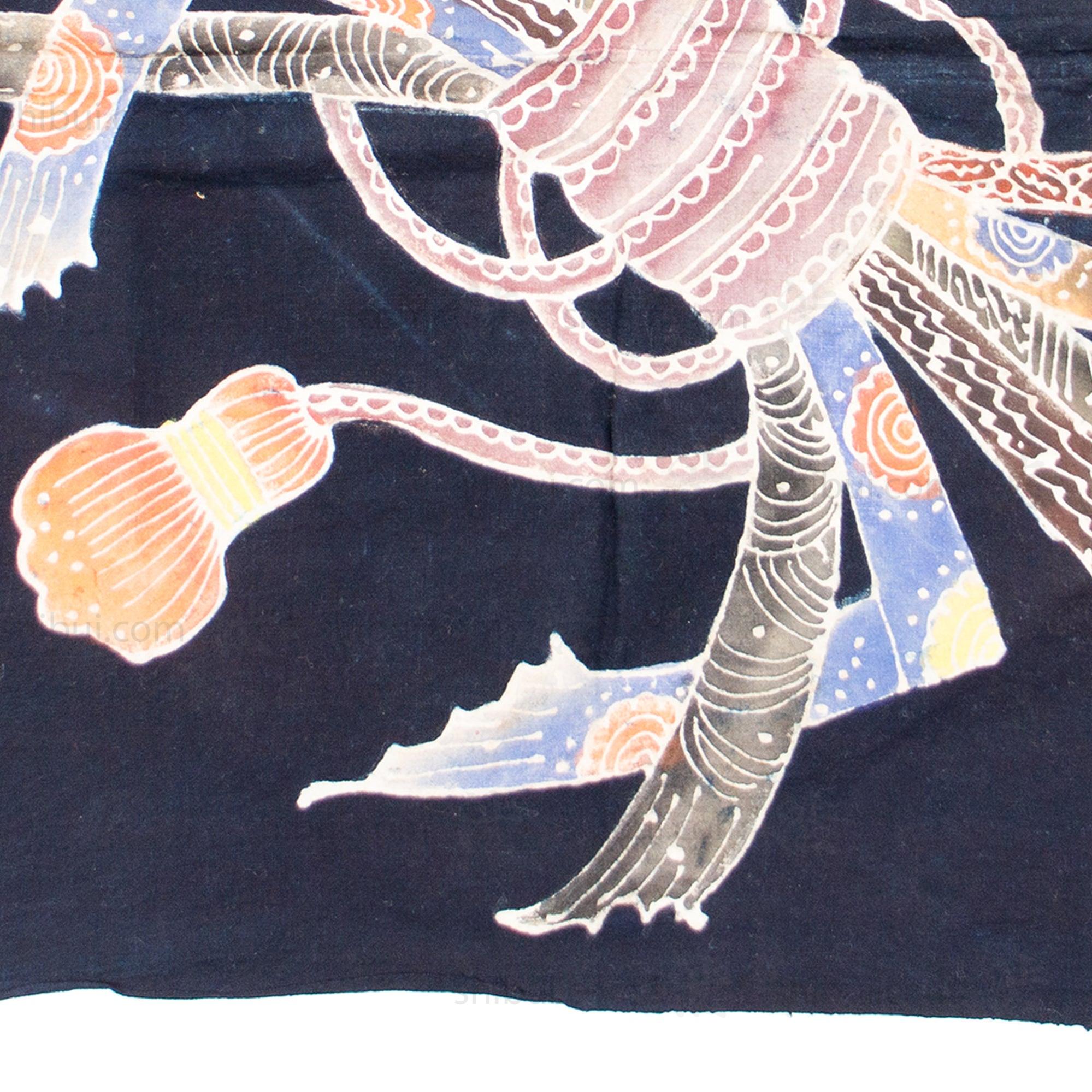 Noshi Pattern Tsutsugaki Furoshiki with Noshi Pattern – Shibui Japanese Antiques ...