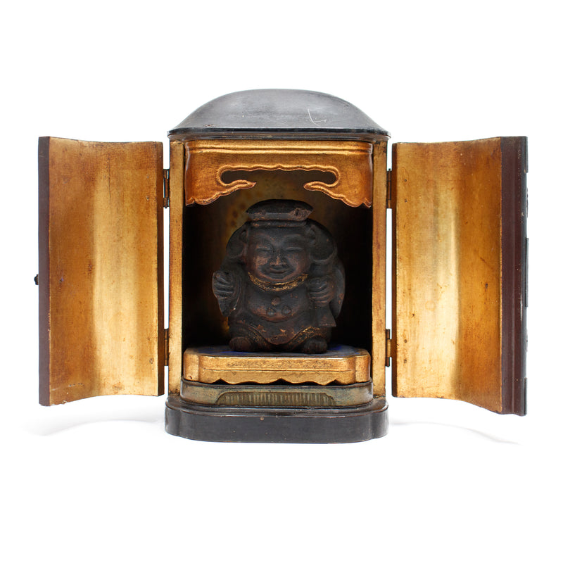 Zushi with Daikoku | Japanese Antique Portable Shrine