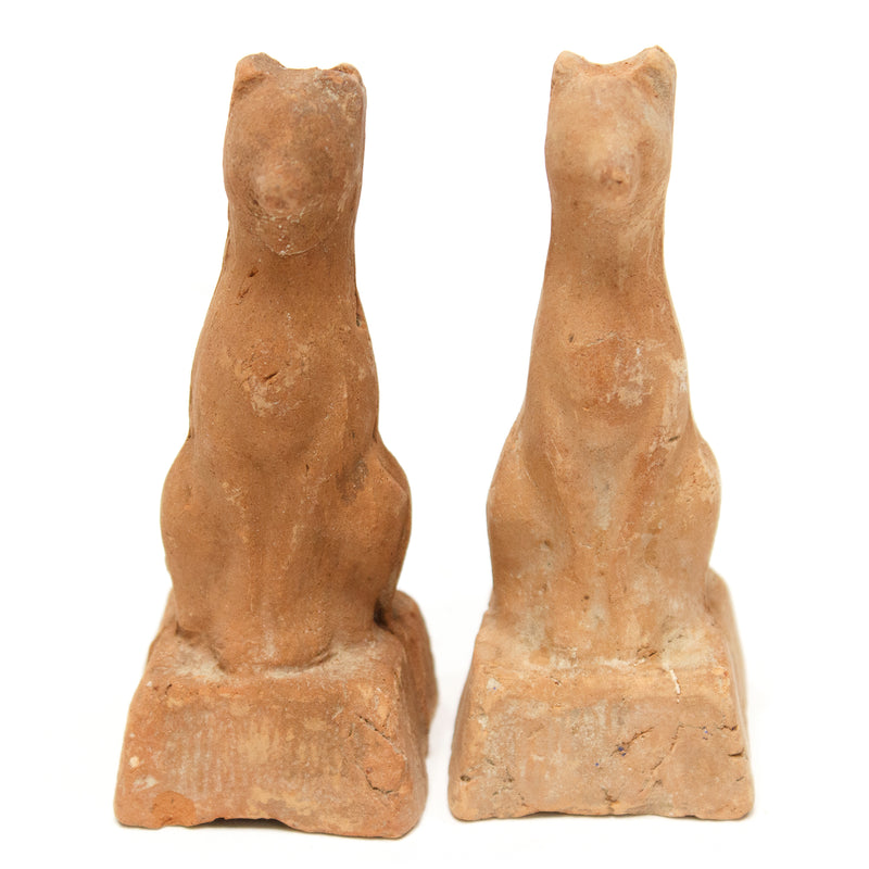 Inari Foxes | Set of 2 | Japanese Clay Shinto Foxes