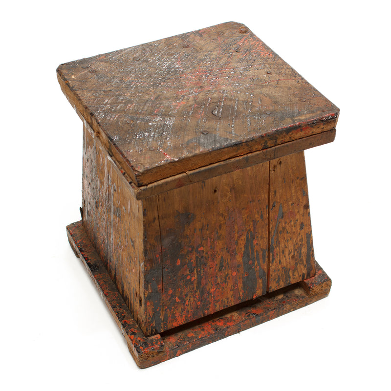 Japanese Lacquer Craftsman's Weighted Pedestal