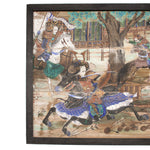 Large Antique Hand-painted Ema Votive Painting of the Sengoku War