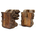 Pair of Hand Carved Shishi Lion Carvings