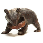 Kibori Kuma | Hand Carved Wood Bear | Japanese Hand Carved Bear with Salmon