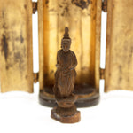 Tiny Zushi with Buddha | Japanese Antique Portable Shrine