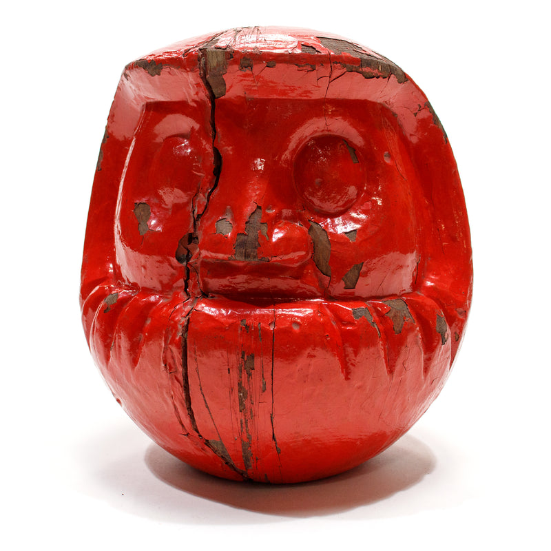 Antique Lacquered Wood Daruma Mold