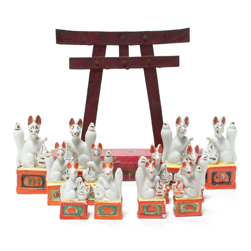 Miniature Torii Gate & Inari Doll Assortment