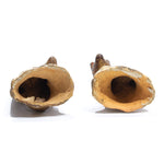 Inari Foxes |  Sacred Kitsune Clay Figure Pair