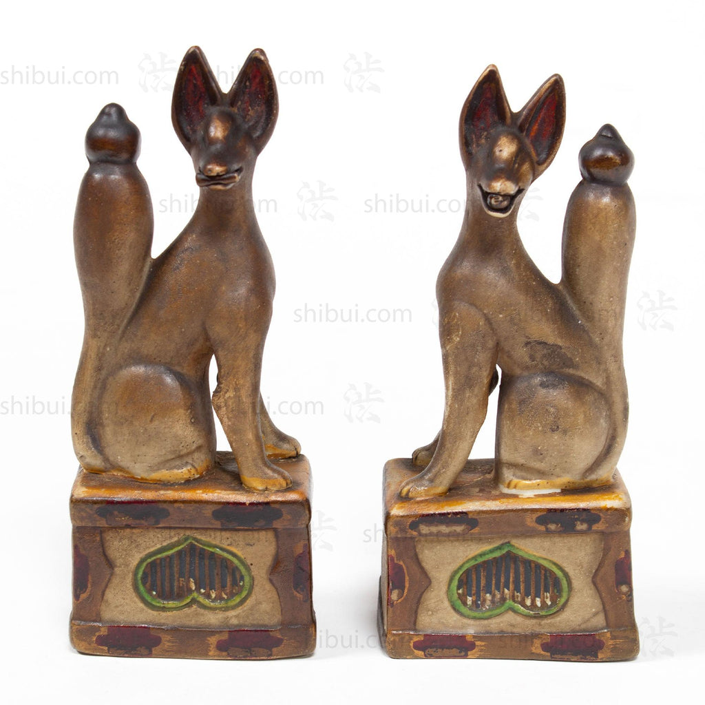 Inari Foxes | Sacred Kitsune Porcelain Figure Pair – Shibui Japanese ...