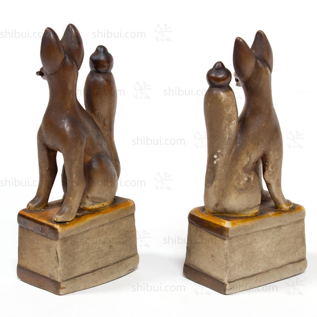 Inari Foxes | Sacred Kitsune Porcelain Figure Pair – Shibui Japanese ...