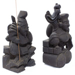 Wooden Daikoku and Ebisu Statues