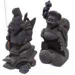 Wooden Daikoku and Ebisu Statues