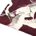 Embroidered Heron Haori Kimono with Couched Gold Mitsudomoe