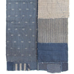 Indigo Shima Boro Two Panel Sheet | Japanese Patchwork Textile
