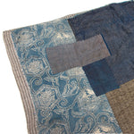 Boro Katazome Shima Japanese Antique Blanket