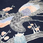 Crane & Tortoise Futonji Japanese Antique Indigo Tsutsugaki Futon Cover
