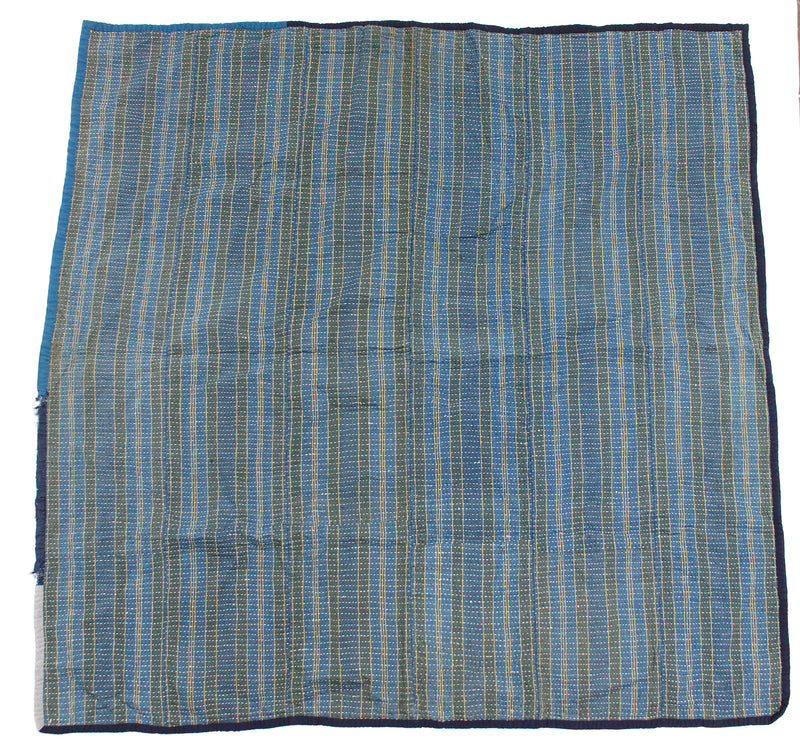 Japanese Sashiko Indigo Blanket Multi Layer Boro Quilt