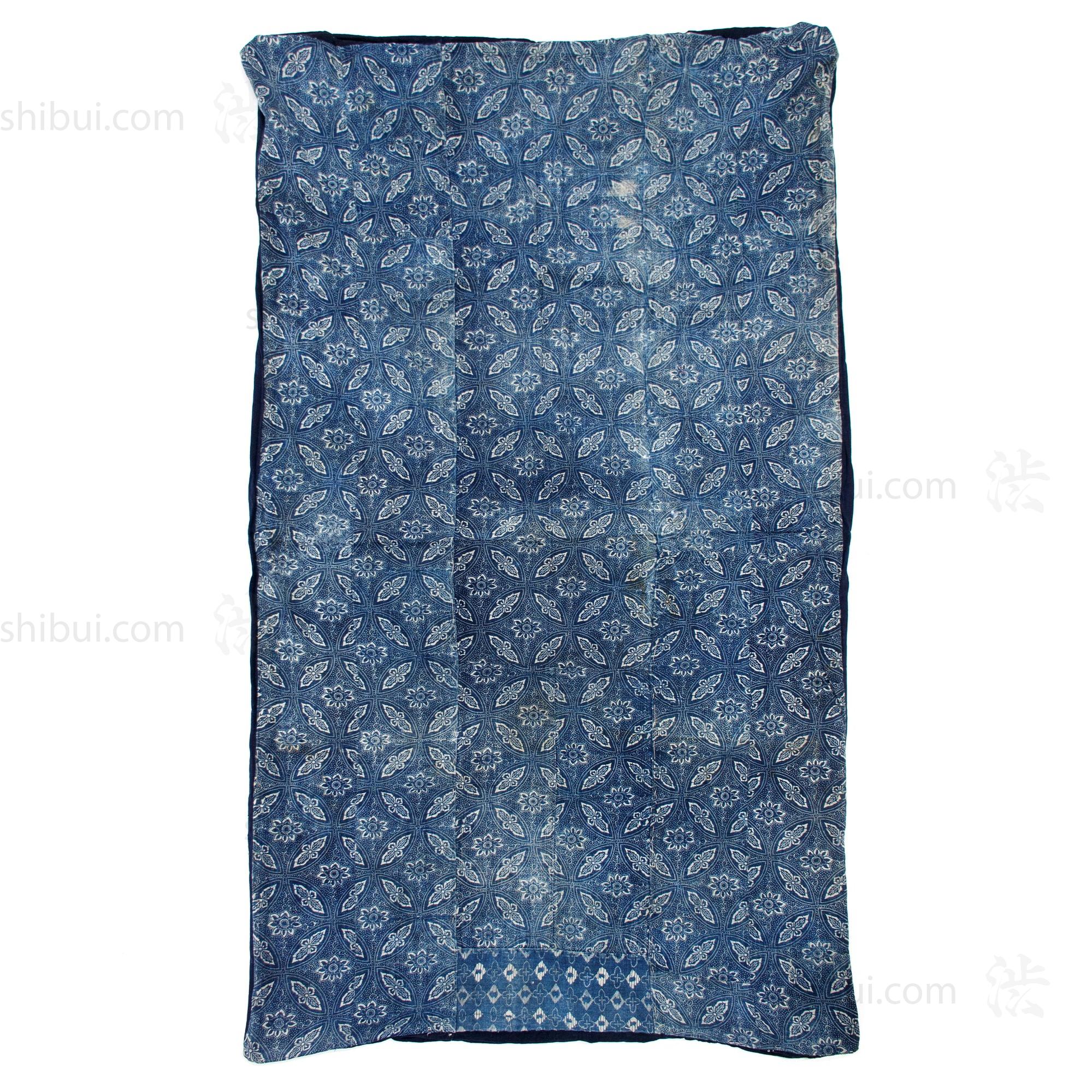 フレンチアンティーク　襤褸　boro インディゴ生地 襤褸 藍染麻-Boro hempindigo | 昔古布工房 Tsunami