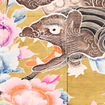 Silk Shishi Lion Dog Tsutsugaki Futon Cover | Japanese Antique Futonji