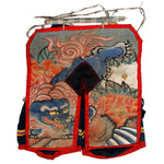 Handpainted Shishi Japanese Theater Pants | Antique Kabuki Hakama