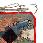 Handpainted Shishi Japanese Theater Pants | Antique Kabuki Hakama