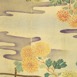 Yuzen Chirimen Silk Textile Fragment