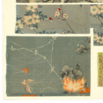Yuzen Chirimen Silk Textile Fragments