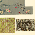 Yuzen Chirimen Silk Textile Fragments