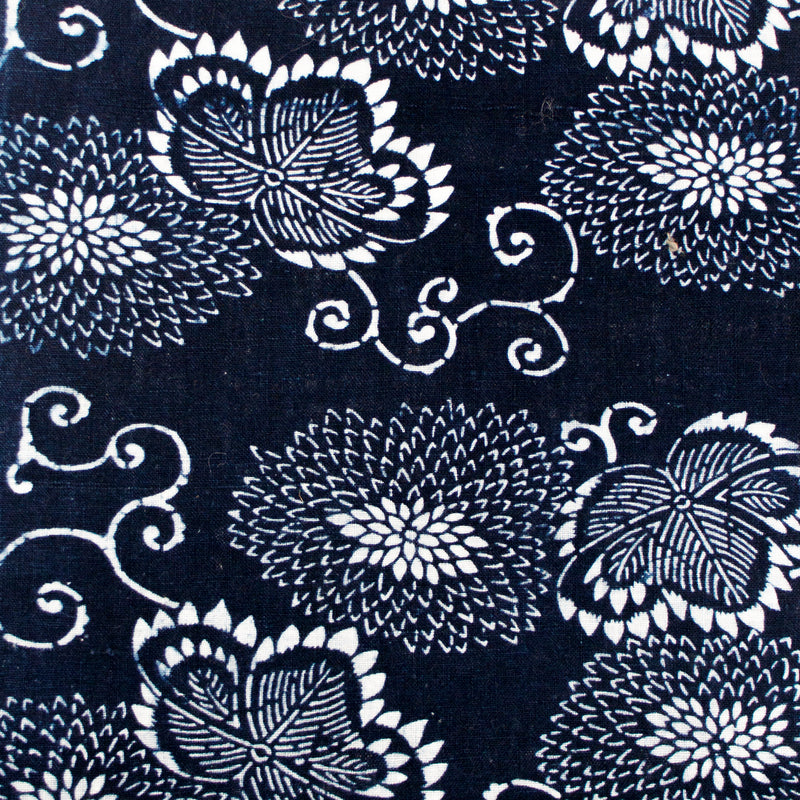 Japanese Indigo Katazome Stencil Panel Textile