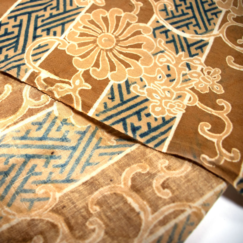 Sarasa Katazome Textile Fragment | Japanese Stencil Dyed