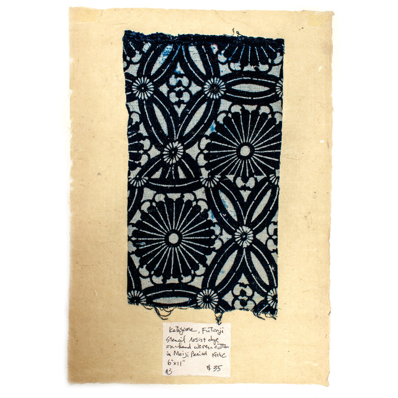 Katazome Textile Fragment