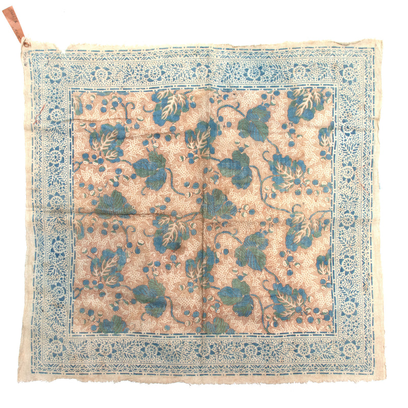 Nagasaki Sarasa Katazome Textile Fragment | Japanese Stencil Dyed | Edo Era