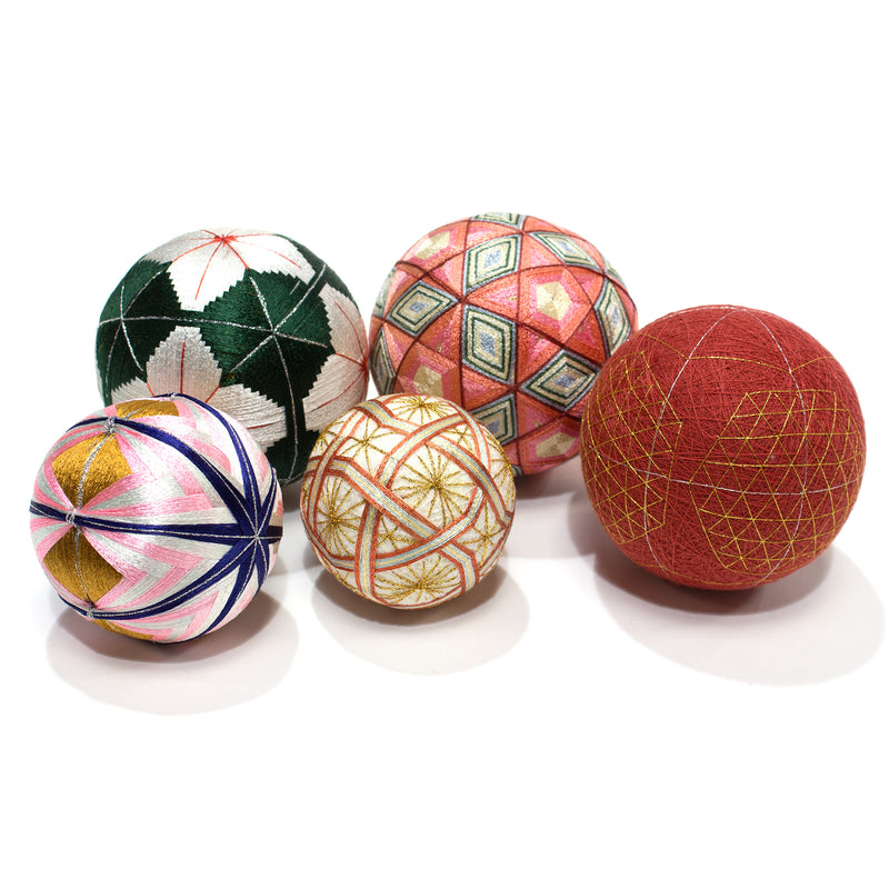 Temari Ball Set of 5 - Traditional Folk Art Toy – Shibui Japanese ...