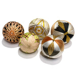 Temari Ball Set of 5 - Traditional Folk Art Toy