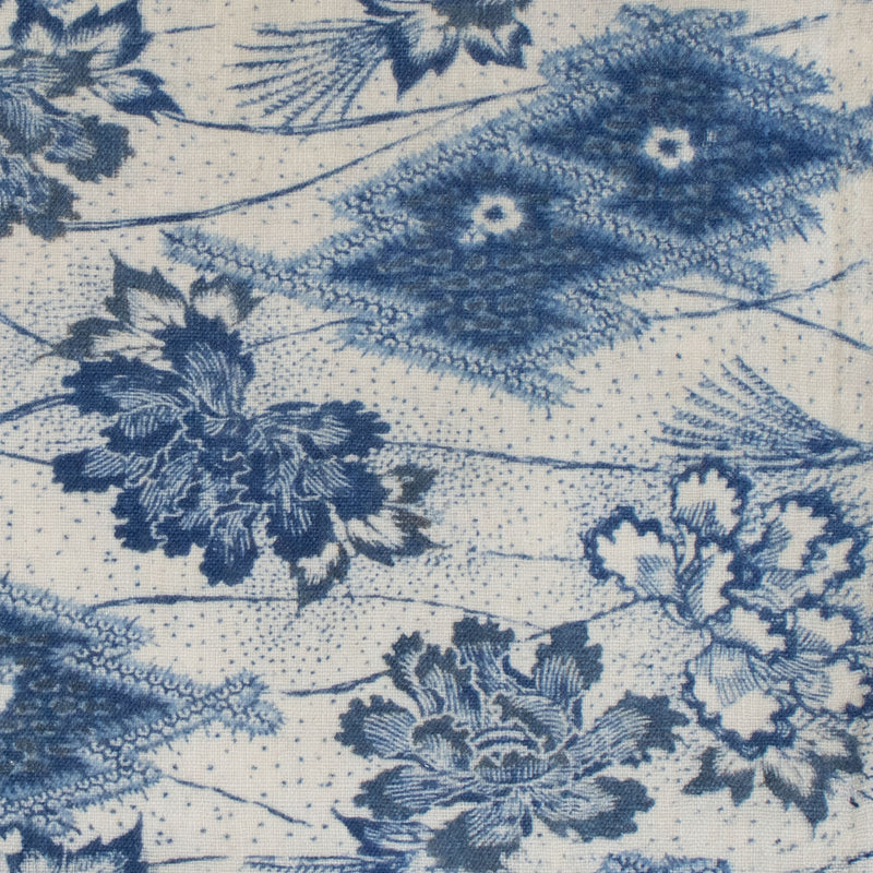 Katazome Fragment with Shibori Peony Motif