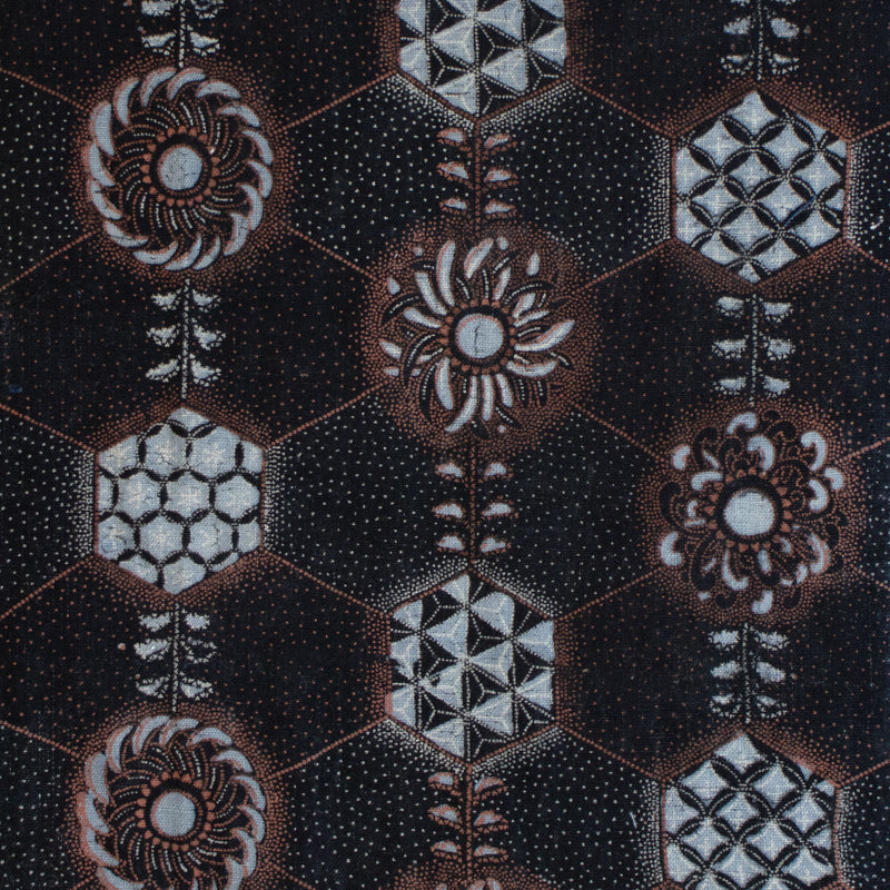 Brown Katazome Textile Fragment