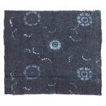 Indigo Cotton Katazome Fragment with Floral Motif