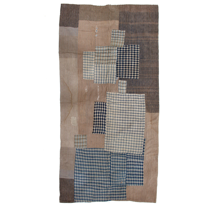 Vintage Boro Patchwork Cotton Blanket | Japanese Indigo